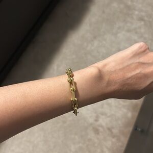 Linked bracelet 18k gold plated